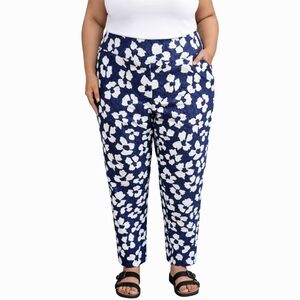 Elliot Lauren Blue Floral cropped pants 16‎
